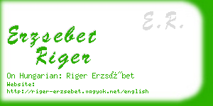 erzsebet riger business card